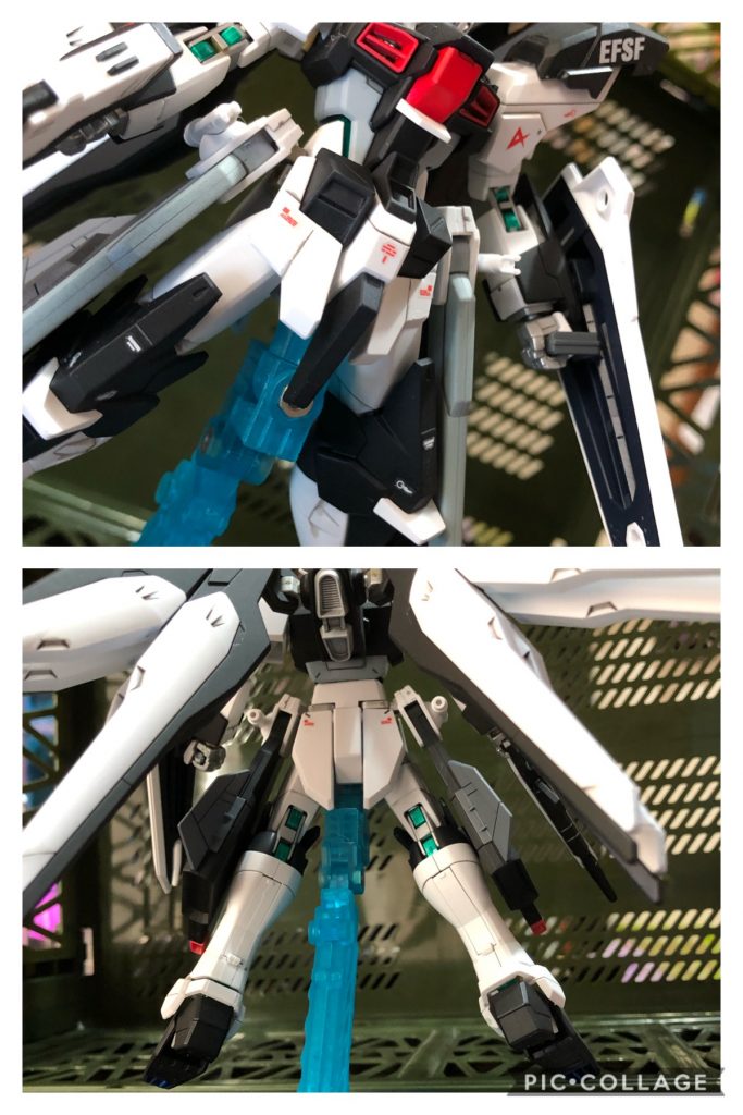 ニュートロンジャマーキャンセラーとサイコフレームの融合の妄想
肩、腕部、コクピット周り、脚部にサイコフレームを搭載。