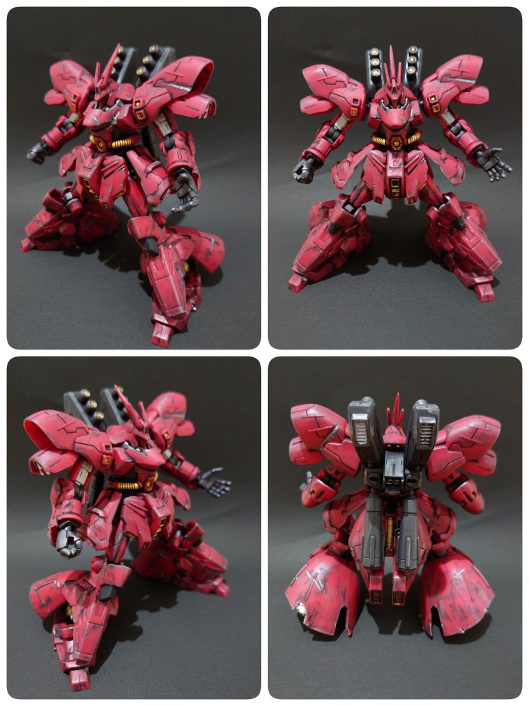 ニューガンダムのシールドは破損＋サビを表現してますが、いまいち上手くいかず再検討です!
╮(. ❛ ᴗ ❛.)╭