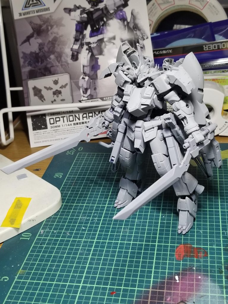 アクリジョンベースカラーをサフの代わりに使用してみました