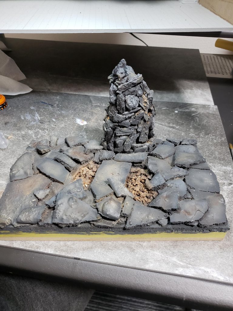 ジオラマです♪
セメントに塗装ー
大きな岩はウッドチップで作成♪