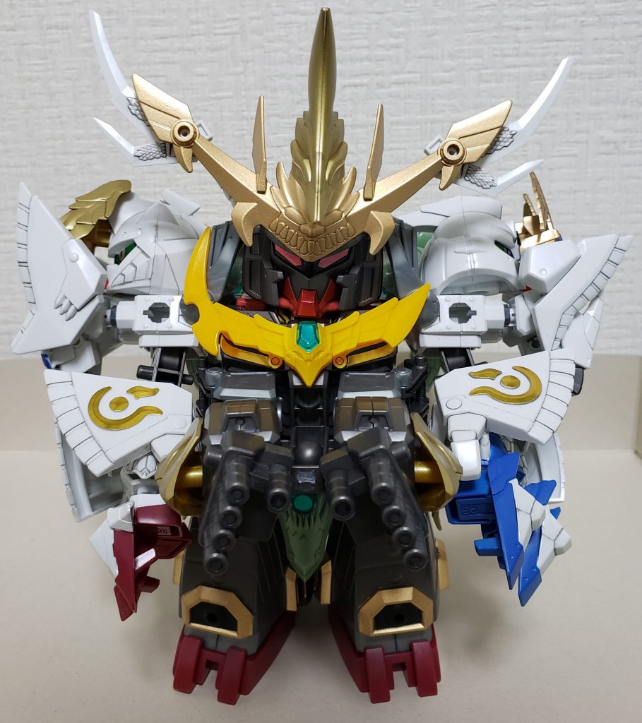 天魔爆煉砲
暗黒玉璽の腕が胸に付けられます。
暗黒玉璽の盾に装備されていたブレードは合体時何かしら使用するかと思ったんですが何もなかった…