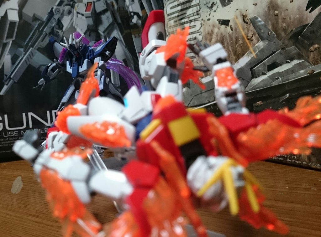 「相討ち!?」
「いや…!」
「トライバーニングの右腕が!」
バキィッ
「うぁぁぁぁぁぁぁ!!」
「セカイくんが…」
「負けた…?」
「セカイ…」
「わかっただろセカイ…」
「これが次元覇王流しか知らない、オマエの強さの限界だ」
「立って!セカイくん!」
「立ち上がれセカイ!セイさんが魂を込めた機体で!お前の拳で!あの男の性根を叩き直せ!!」