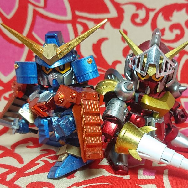 鎧武者と槍の騎士