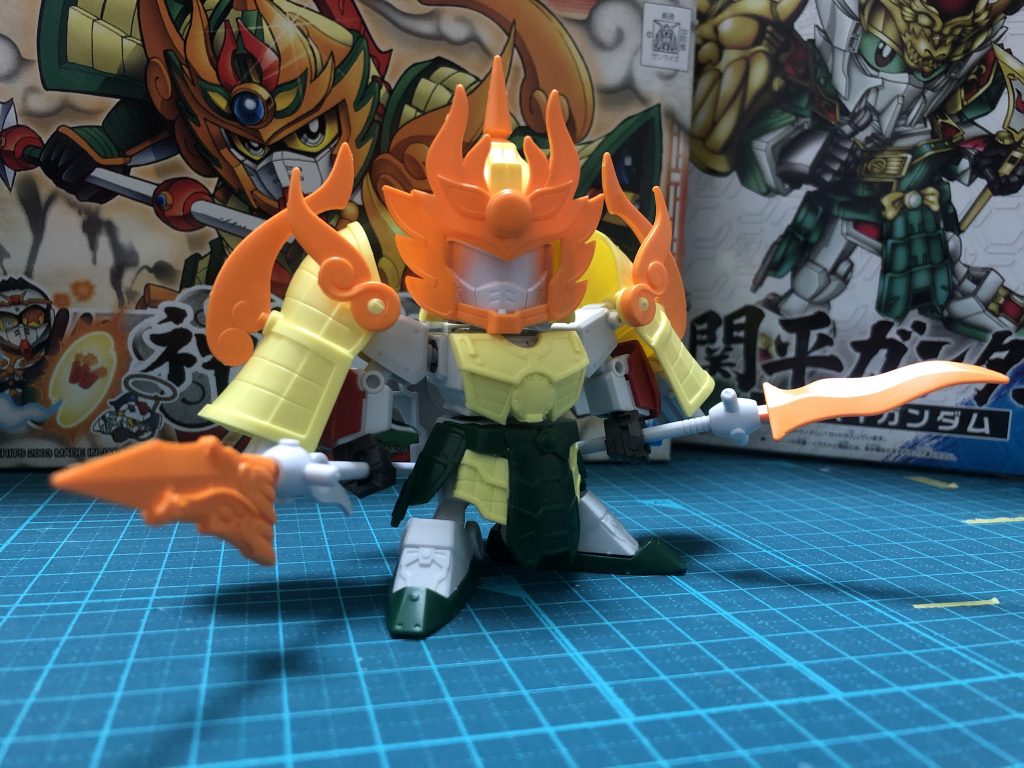 元々が中華風のキャラなので、三国伝との相性がめちゃくちゃ良かった。武器も蛇矛と青龍偃月刀だし、武者というより三国武将。