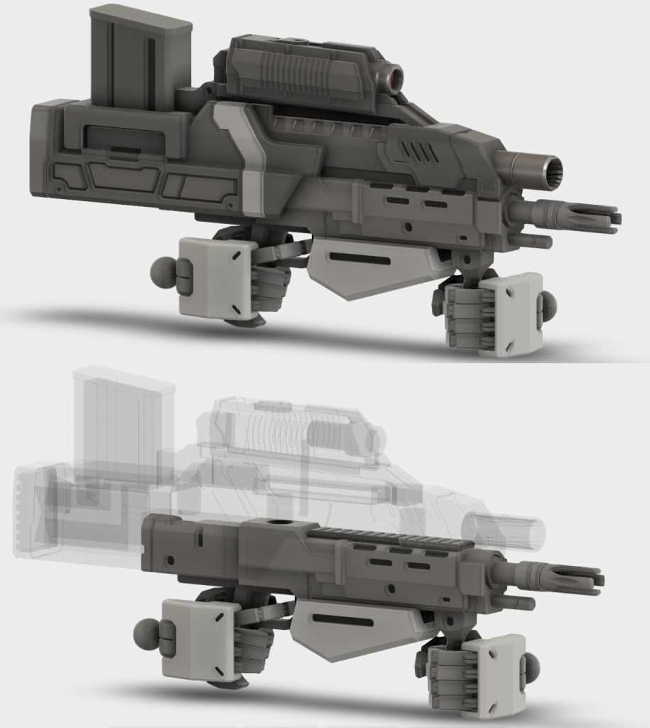 XM29風ビームライフル B案 (制作途中画像)–4枚目/制作者：INTER GEHEN