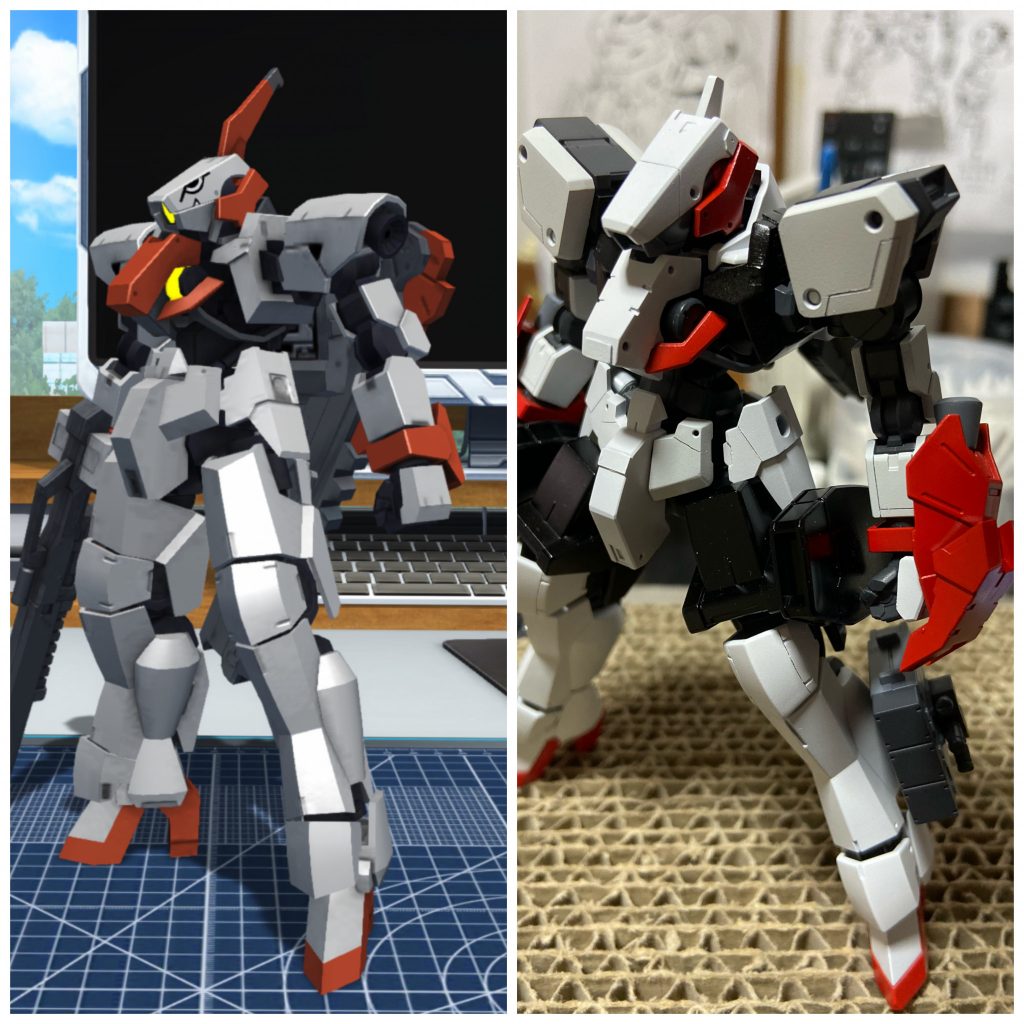 ガンブレを参考にガシガシ塗装。ずっと胡座をかいていたから膝が痛い。
5/4 18:09 終わる気がしない、、、