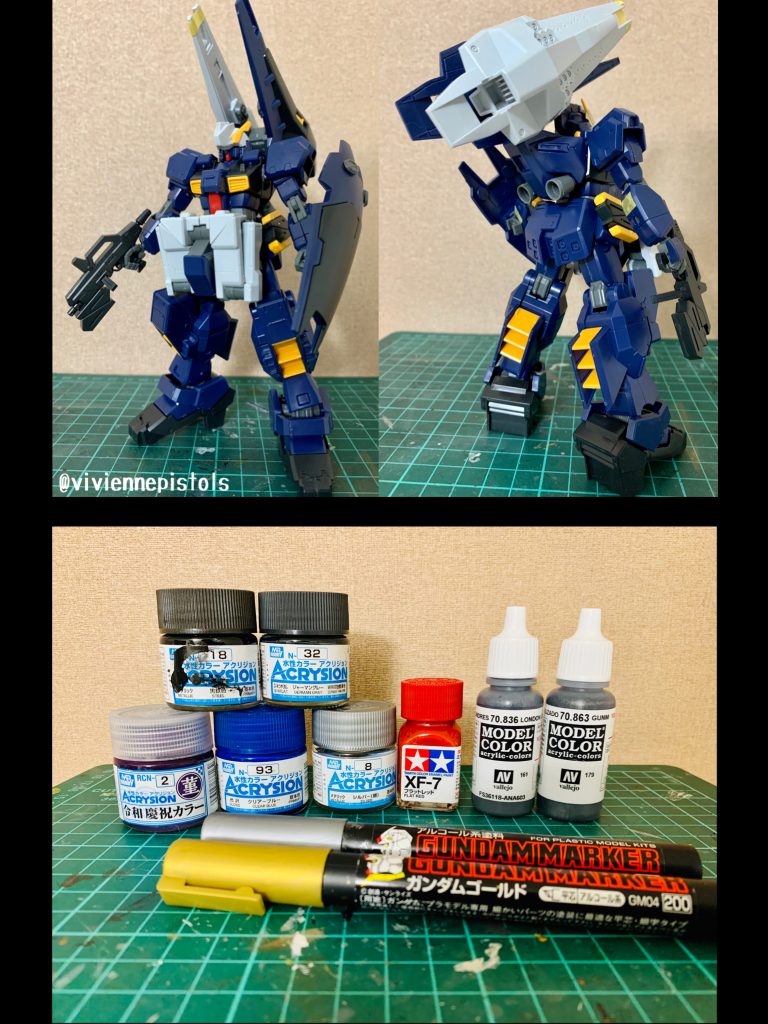 仮組みと今回使用した塗料になります。

今回は調色はしておりません。