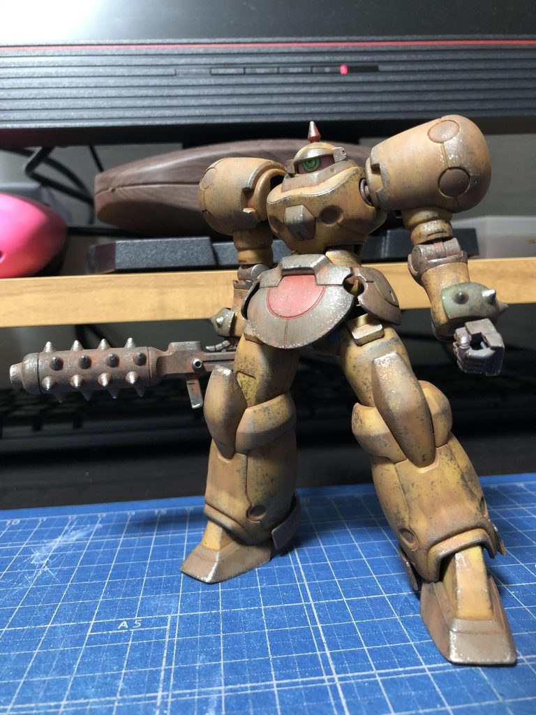 ピグメントで赤錆表現。