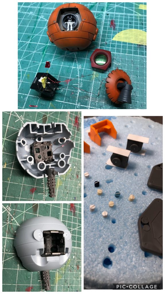 制作途中
工作は肉抜き穴埋めと電飾がメインです。