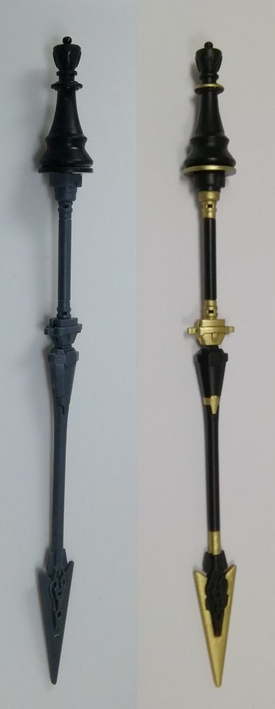 武器は30MMのポルタノヴァ用オプションウェポンにクイーンのピースを取り付けて作成