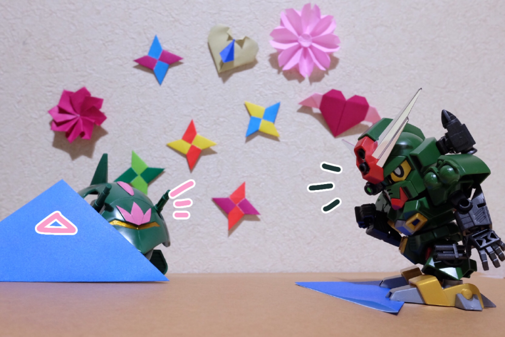 あの子:まずは三角に折って
コマンド:こうでいいのか?