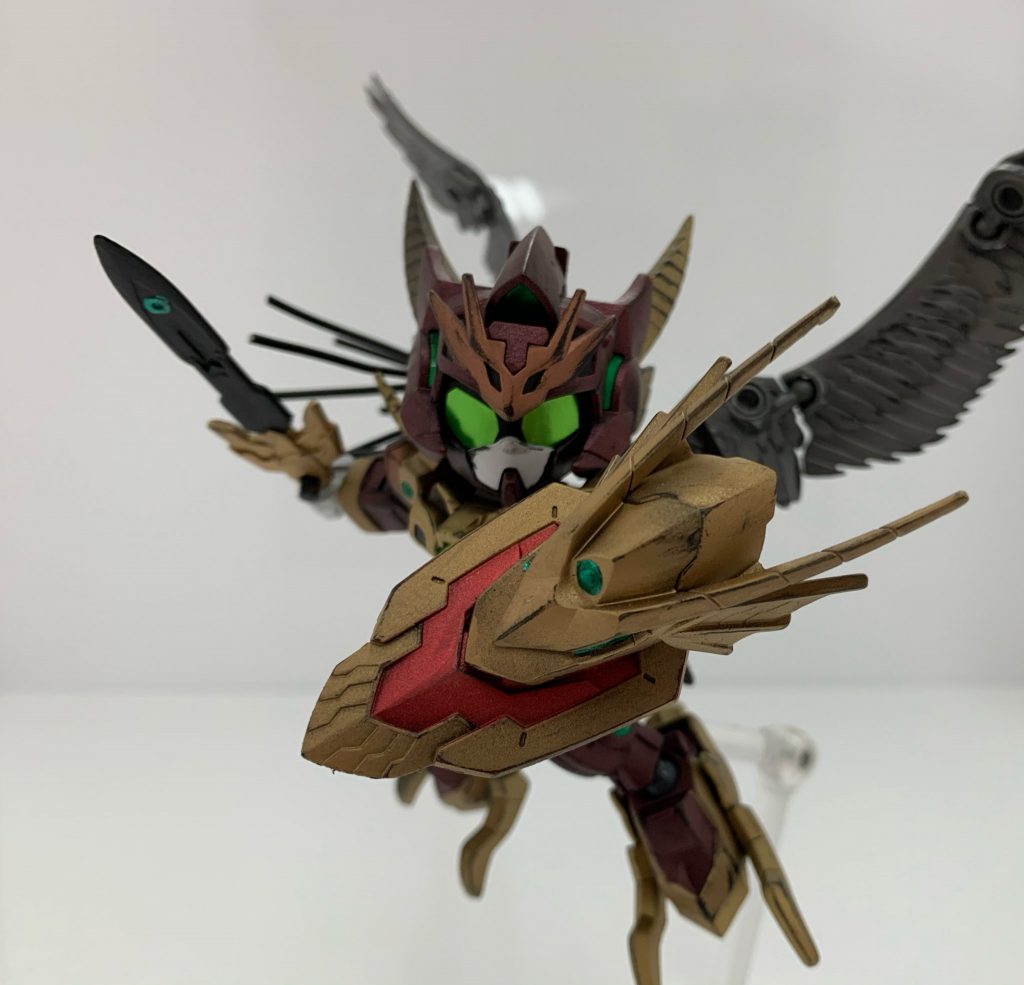 最後はサムネの引き画で〆！

という事でSDBD:Rヴァルキランダーより塗装アレンジ
ヴァルキランダー-legacy-でした！
エアブラシで塗装の手間も省くこともできて作業効率アップっぷです
次はミキシングでオリジナル機体かRGユニコーンで冬瓜ワールド炸裂させるかどうか迷ってるね…
ユニコーンに至ってはデカール欲しいのでデカール作りからやらなきゃね(現在進行形)
ま！どっちも年内中にやりますよ！

では次の作品で会いましょう🦄
※インスタ始めました、よかったら覗いていってね。