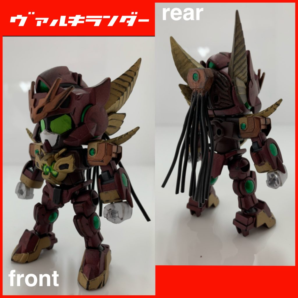 後髪をビニールアルミワイヤーに変更
地味に後頭部のディテールを潰してこれもワイヤーに変更しました
コンデンサー部はGXメタルカラーグリーンからのGXクリアカラーグリーンでキャンディ塗装
本体もまた前々からやりたかったGXメタルカラー類で塗装しました
下地は黒色使ってます
乾かしてから艶消し吹いてヤスリ掛けをして角という角をいい具合にヤスリやした