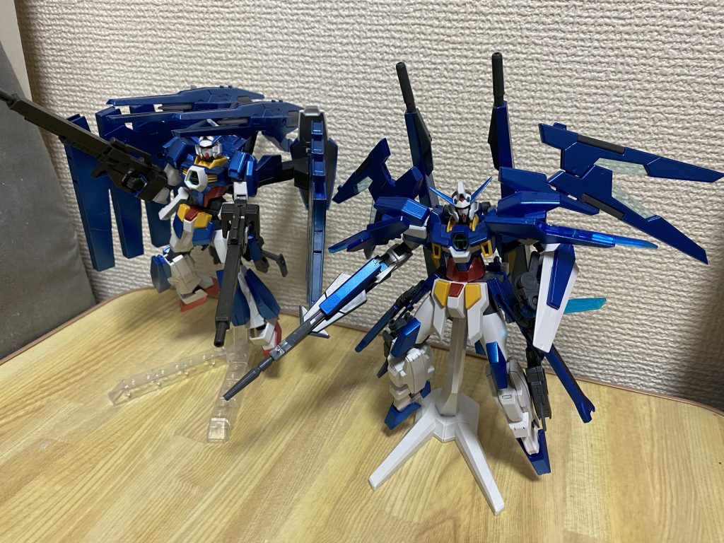 最終決戦仕様も2機揃い、後はAGE3です。
あいつのノーマルはヴァーチェミキシングだから全然思いつかないんだよな…