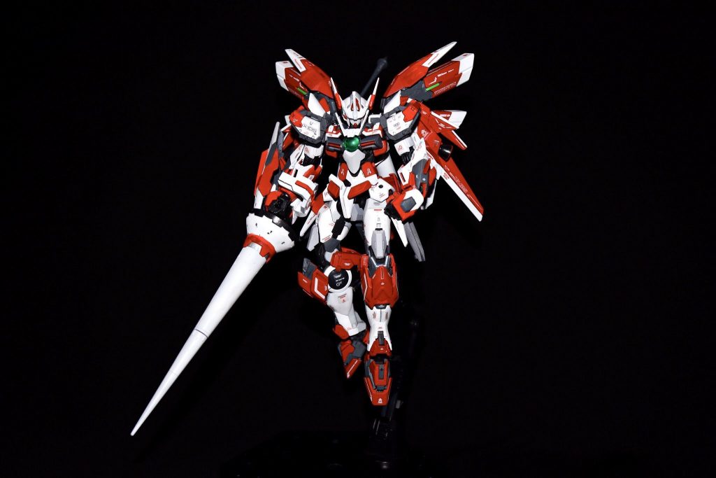 正面アングルです。
武装はM.S.Gのバトルランスとデスティニーのパルマフィオキーナです。