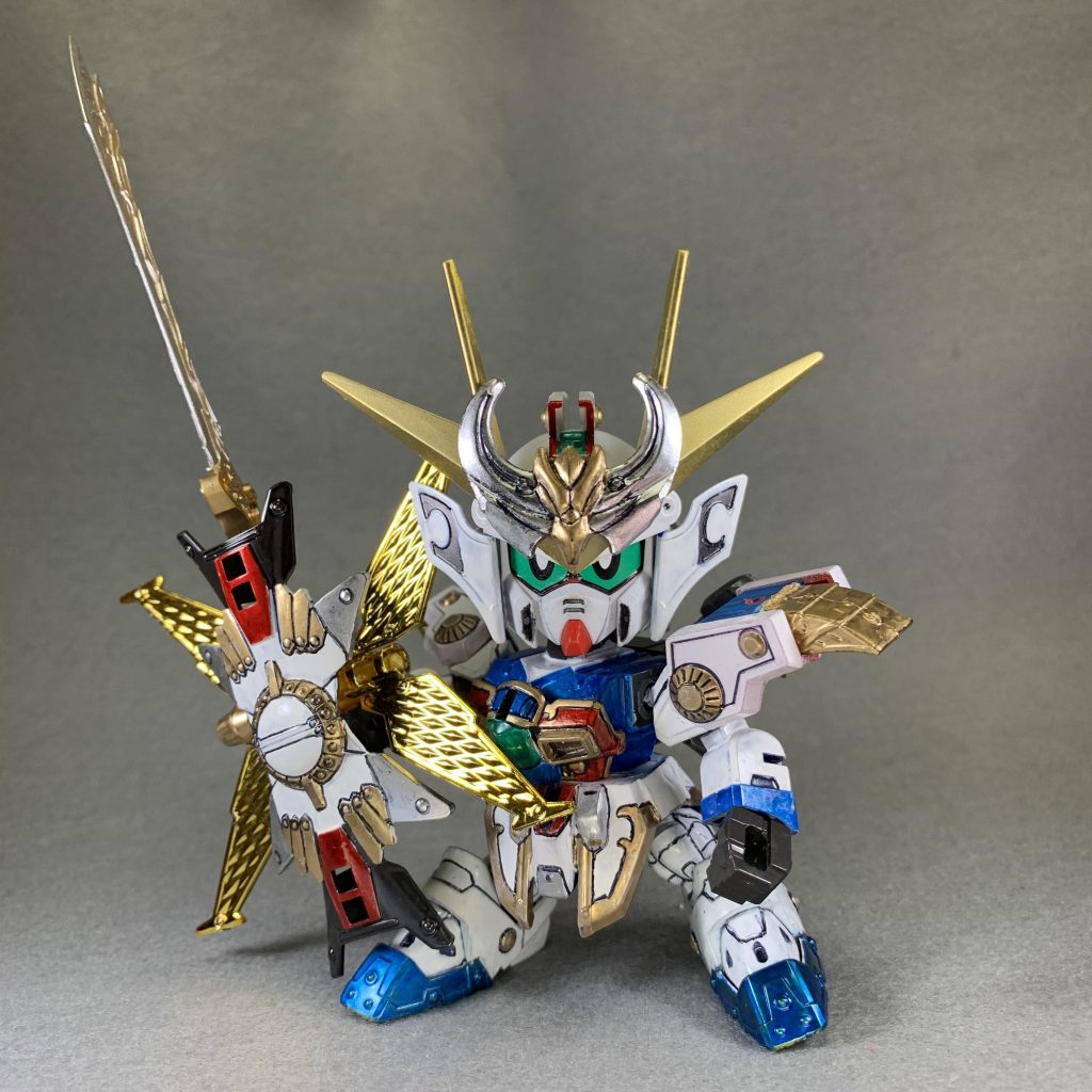 【武者出刃韋駄(ムシャディバイダー)
】→GXディバイダー
新凰頑駄無の息子にして飛駆鳥大将軍の孫
もしSD戦国伝にガンダムXメインの話が存在したら…という妄想から始まりました