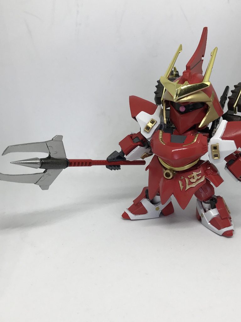 伝説の生物、火竜と同じ力をもつ火竜の槍。
三国伝合体武装を使いました