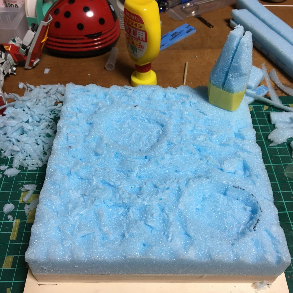 ジャブローに散るのジオラマ 改修版–3枚目/制作者：ogagaga