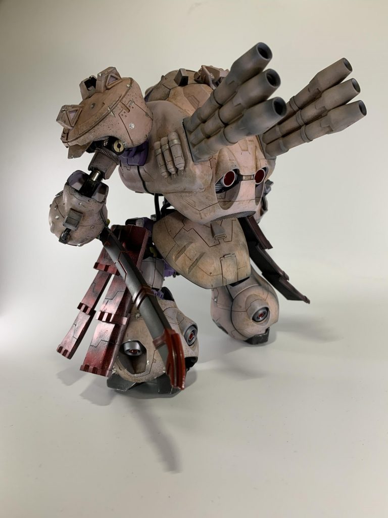 光武の後ろにあるマフラーをSDの魔ザクだった排気管みたいなやつ取り付けてみました。