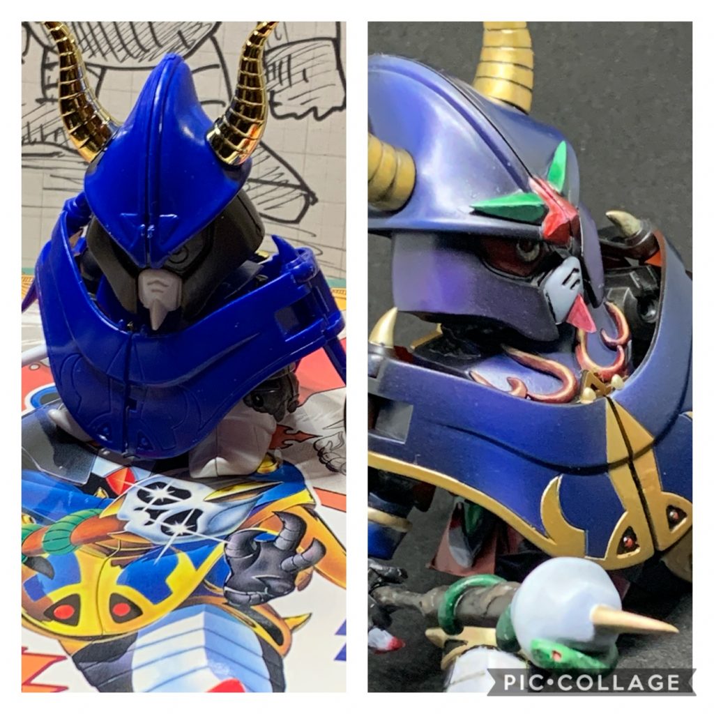 最後に元キットとの比較画像を載せて終わりにしたいと思います。
まずは通常形態。