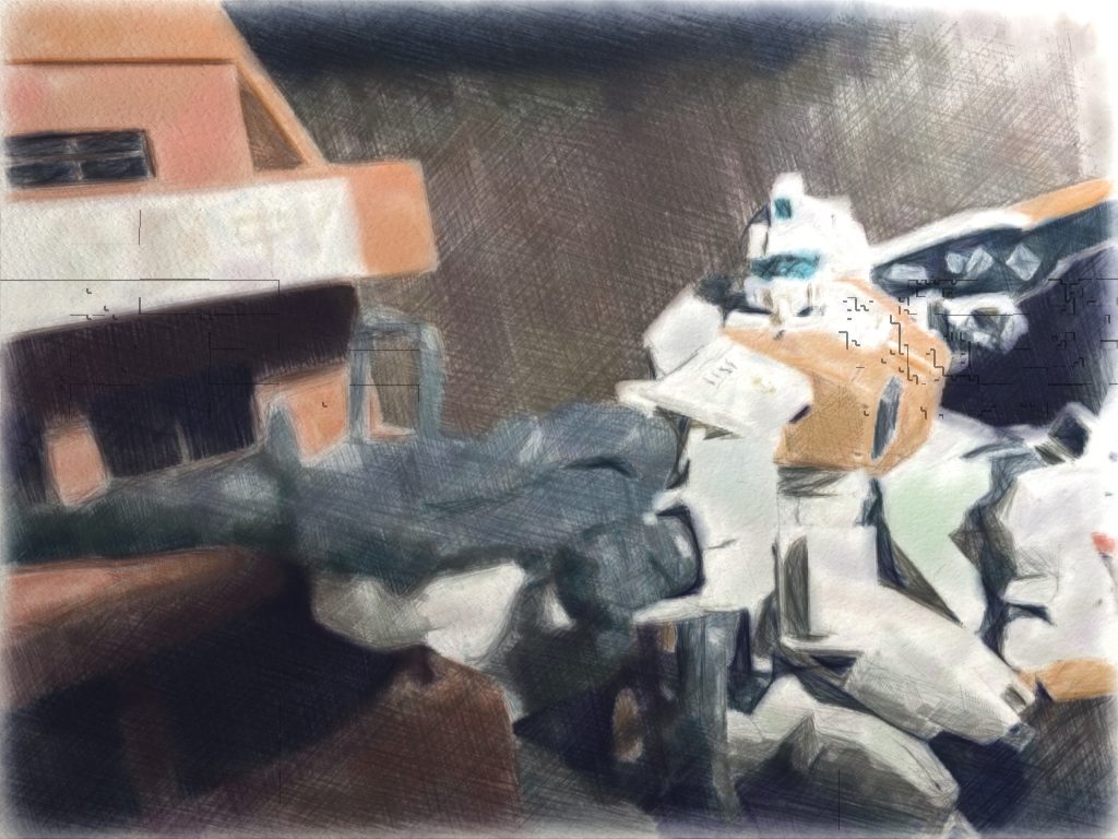 市街地戦の連邦陸軍MS小隊–5枚目/制作者：96模型店@店長ぐらむ