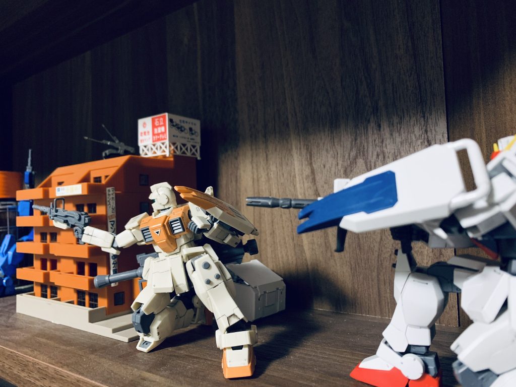 市街地戦の連邦陸軍MS小隊–3枚目/制作者：96模型店@店長ぐらむ