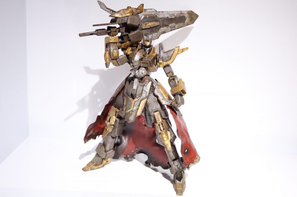 金属が錆びた感じを出すのがやってみると楽しくてちょっと汚しすぎたかも…w