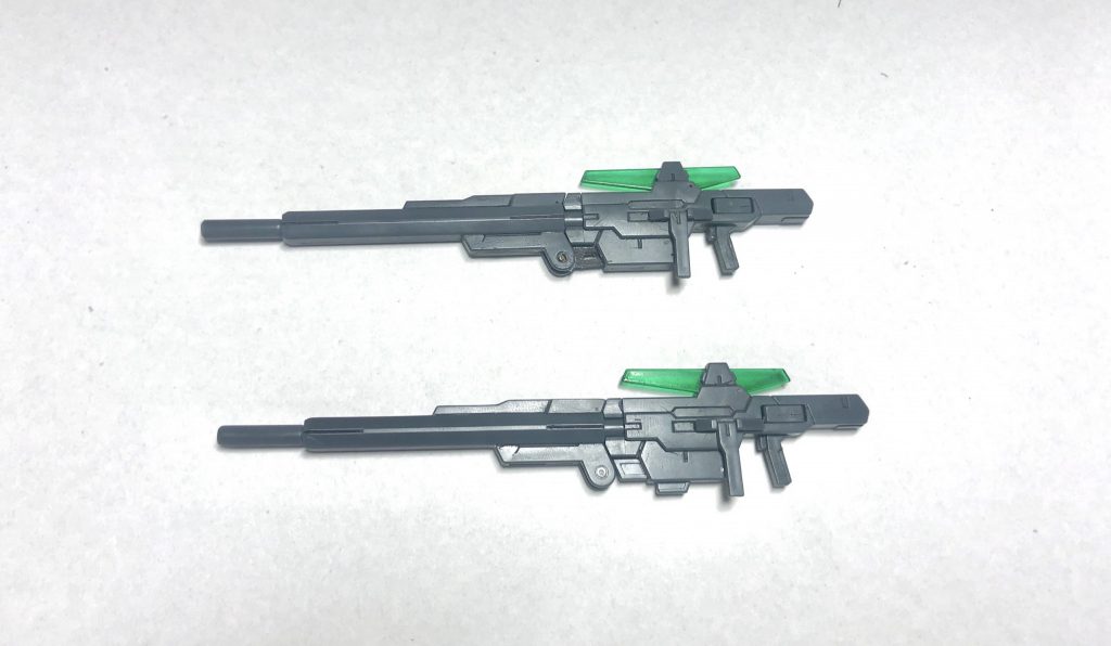 まずはスナイパーライフルの状態から
ぱっと見そこまでの差異はありません。