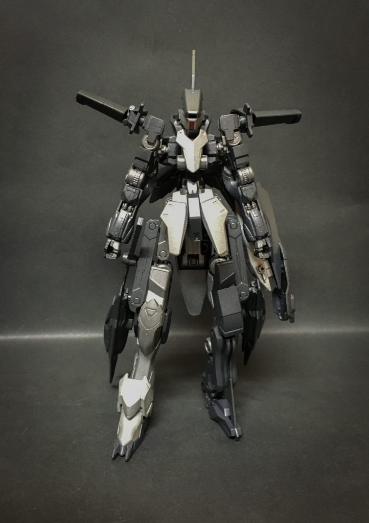 本機は様々なフレームの集合体である。
軍にてヴァルキリアフレームやガンダムフレームの模倣品、伸縮可能な試作フレーム等本来バラバラに開発されていたフレームだが、開発チームの数人が共謀しデータ上破棄したように見せかけて軍から持ち出した。