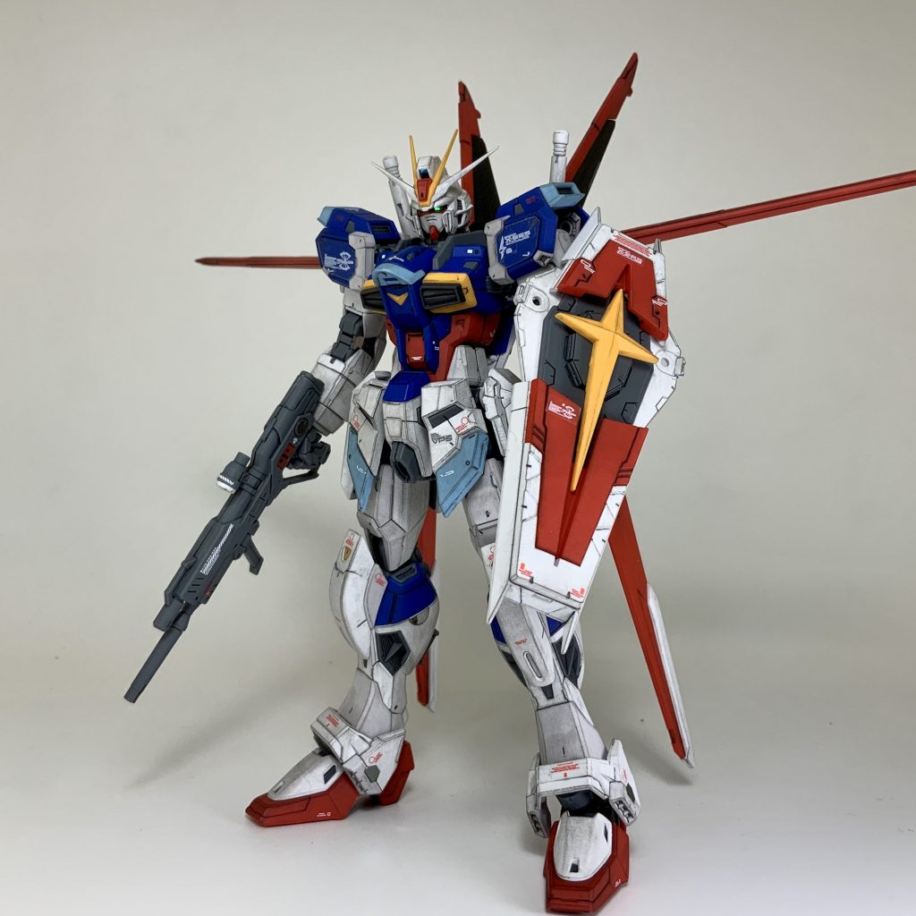 RGフォースインパルスガンダム CGイラスト風塗装–2枚目/制作者：T-self