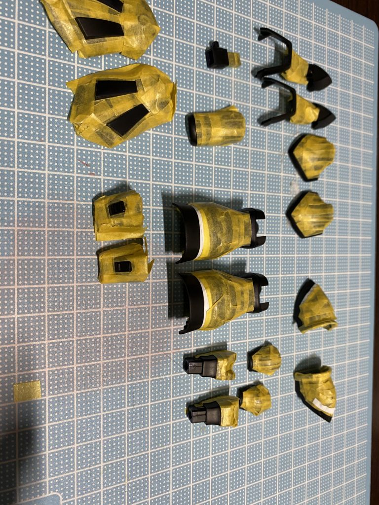 薄紫塗るためのマスキング