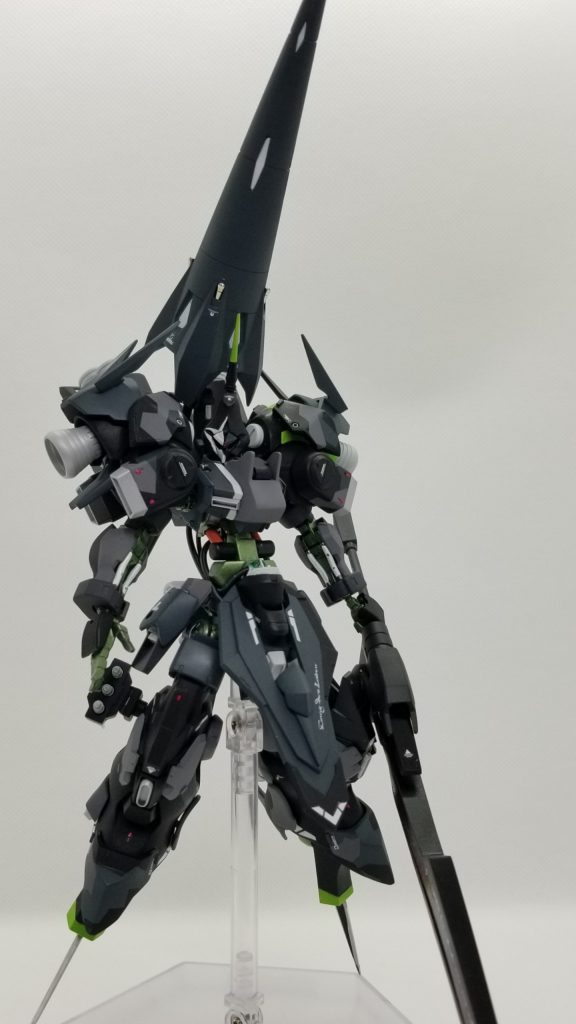 カラーレシピ：白：ブルーFS35622グレー1：メカサフへヴィグレー2：メカサフスーパーへヴィグレー3：ミッドナイトブルー黒：アルティメットブラック緑：ルマングリーン＋蛍光グリーン(微量)フレーム部分緑：メタルイエローグリーン＋キャンディライムグリーンシルバー：サーフェイサーエヴォシルバー＋アルティメットホワイト(微量)＋サフレスフレッシュピンク(微量)