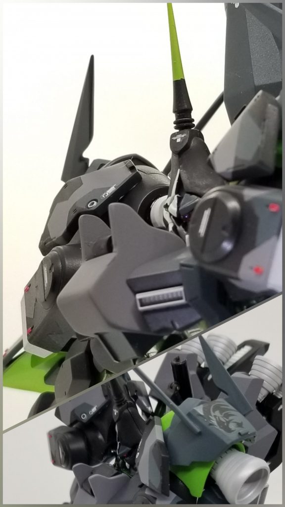機体設定：ガンダムキマリス Re-dress(Doomsday Dominator)ガンダムキマリスをベース機体とし、ギャンをモチーフとして作られた機体。機体に冠された(ドゥームズデイ ドミネーター)は「終末の日の執行者」の意。非常に大型の剣、槍を主武装として単機で戦端を切り開くことが可能である。大小39個のスラスターを駆使した予測不可能な軌道での攻撃を得意とするが、反面、操作は非常に難しくピーキーな機体であり、誰しもが御せる機体ではない。ta-zuと出会い、彼のターミナス ハーキュリーの圧倒的な後方からの砲撃援護を受け、ピンポイントで敵の急所を見抜き攻撃することが可能となった。パーソナルカラーはダークグレーとライムグリーン。またパーソナルマークは黒獅子である。