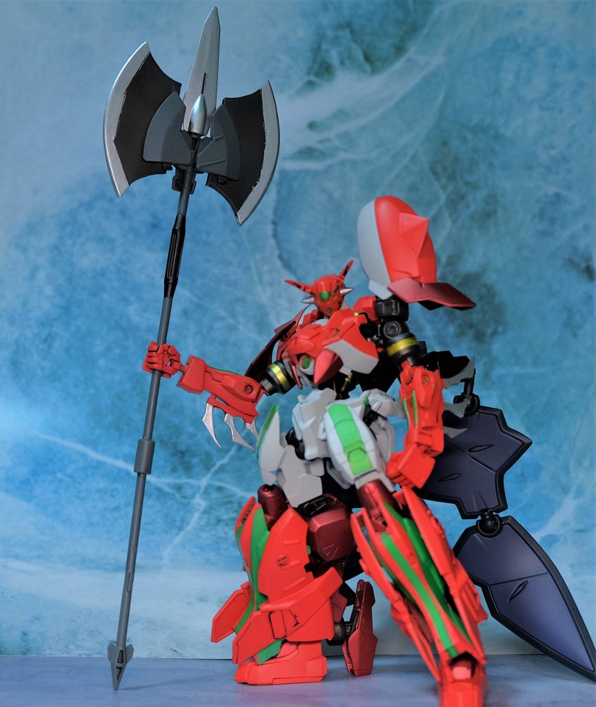 ゲッタートマホーク。
もともとガンダムボティスに装備されていたハルバート。
この装備とゲッター線との親和性も指摘されるが詳細は不明。