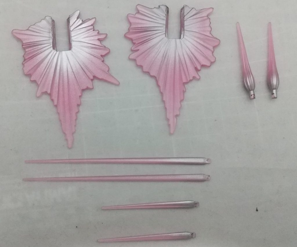 ビームエフェクト類。シルバーを吹き付けグラデーションを付けました。