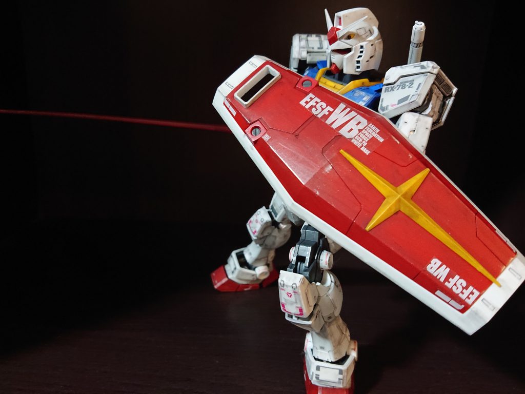 盾。ポロポロ落ちる。