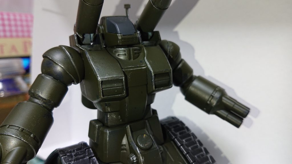 チッピング、見えますかね。後から銀でドライブラシしちゃったのでちょっと見にくくなってます。