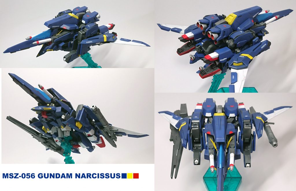 完全変形します。(でも機構が複雑すぎる&塗装剥がれが怖くてパーツ外していじります。)フレームに関節が多すぎて角度調整が地獄なのは、可変機ビルダーあるあるなのでは。ちょっと浮いているところや歪んでいるところは、ご愛嬌という事でお許しください。