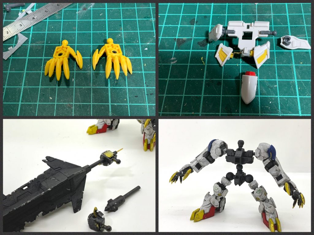 腰の球体ジョイントは必要に応じて上下の軸を引き出すことにより、直立時の身長を変えずにオリジナルよりも広い可動域を実現。ポロリもしない。