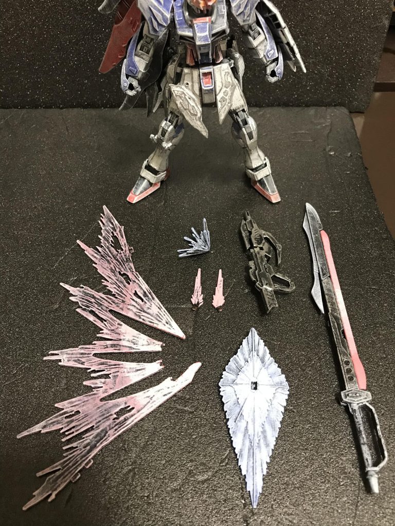 一応エフェクトも塗装。ガシガシ使わないのでなんとなくグラデ感が出ればおっけー。