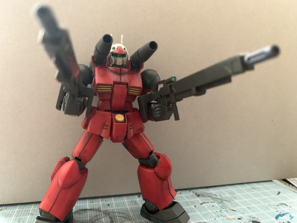 試しに持たせたけど似合うわ。
重火力ガンキャノン！