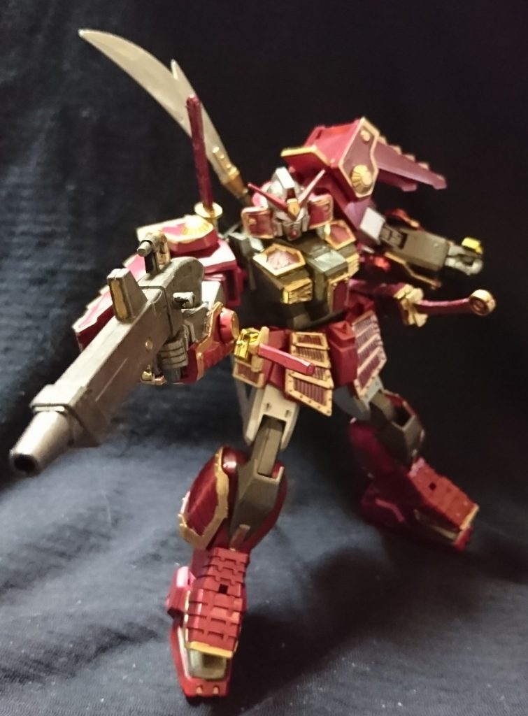 ライフルとＢＢの刀（リアルだと脇差）はグリツプが緩いのでプラ板で幅増ししてスツポ抜けないように