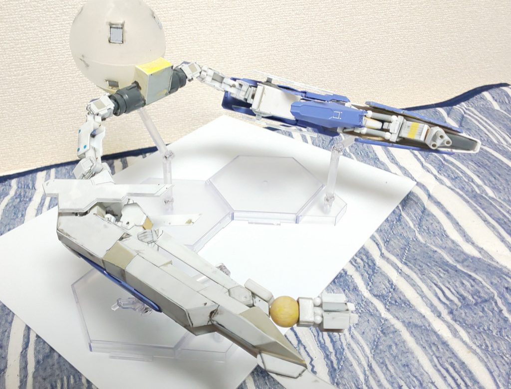 ギガンティックはスクラッチ部品が多めですが、GNアームズなどをミキシング材料として使ってます。