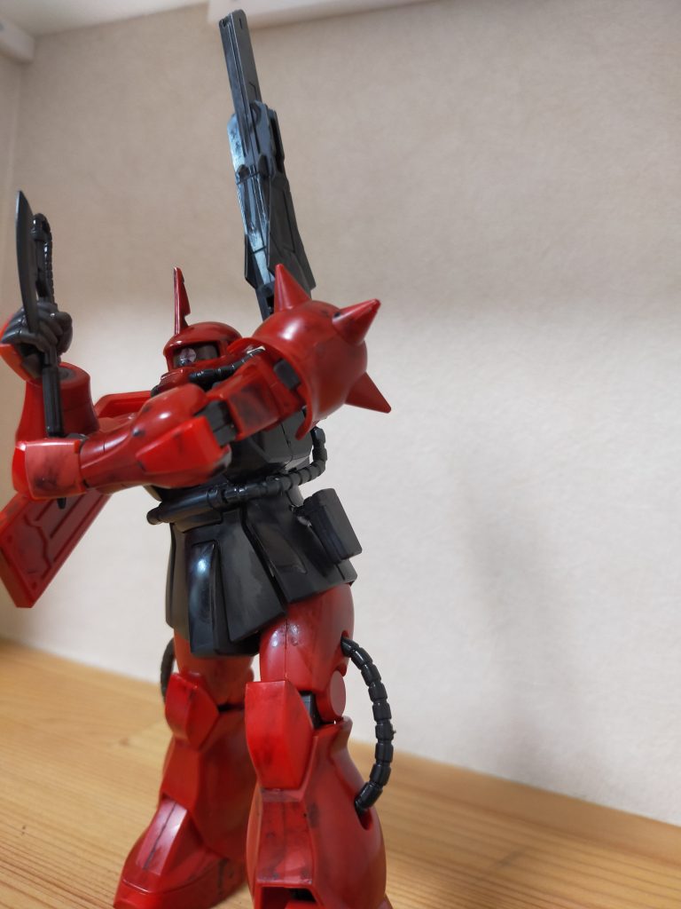 汚し塗装は薄めたMr.Hobbyの黒です。