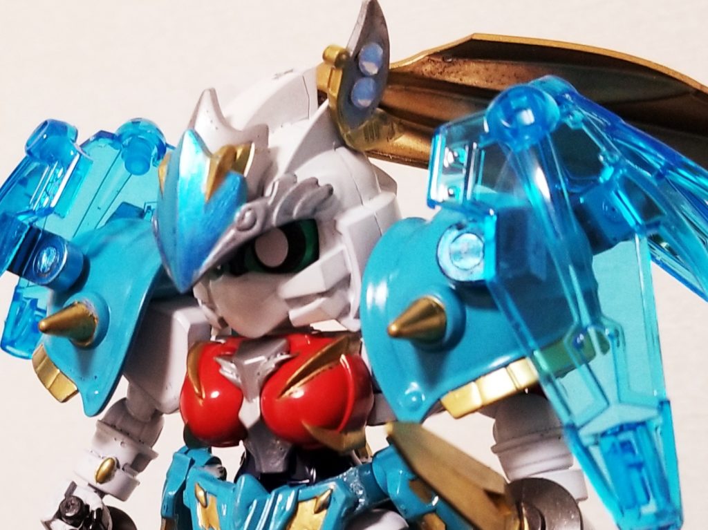 三国伝、黄蓋グフの肩パーツ、孫権のクリアパーツでガッデスらしさを