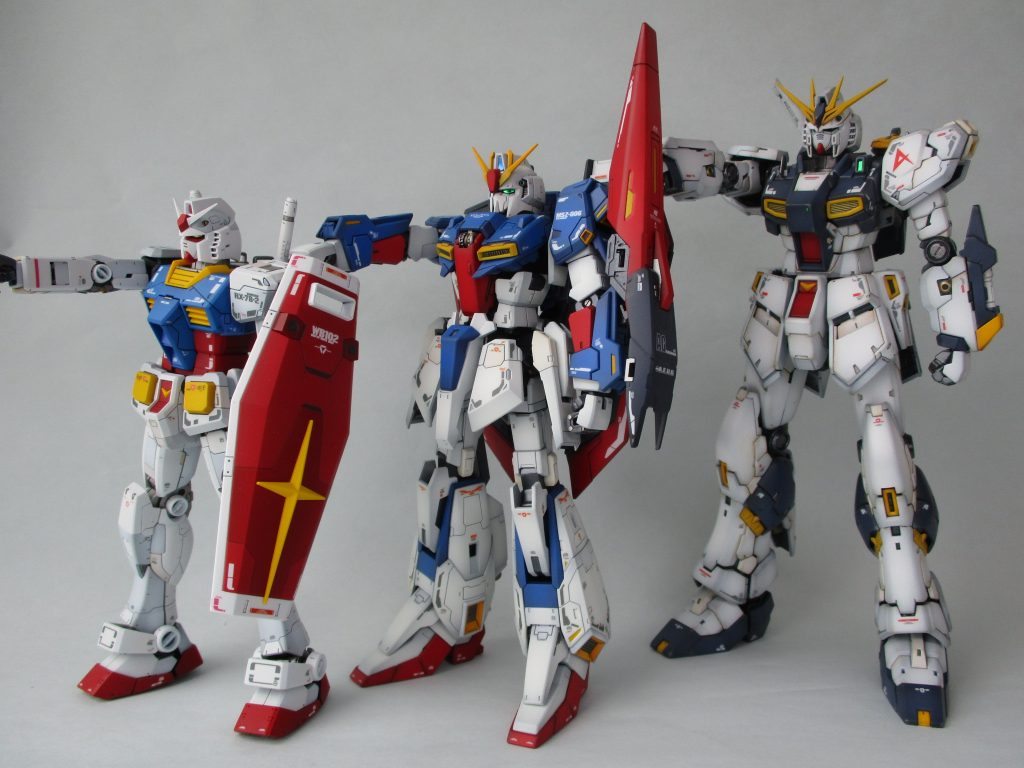 ガンダム(RG)、Zガンダム(RG)と。