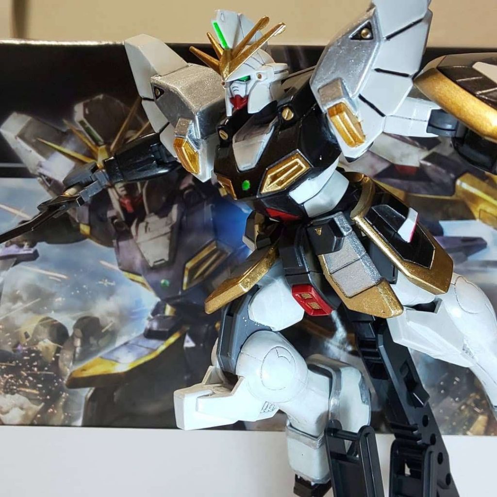 箱絵のポーズを真似