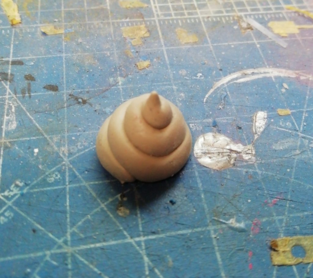 頭部オブジェです。
エポパテ一発成形で製作しました。