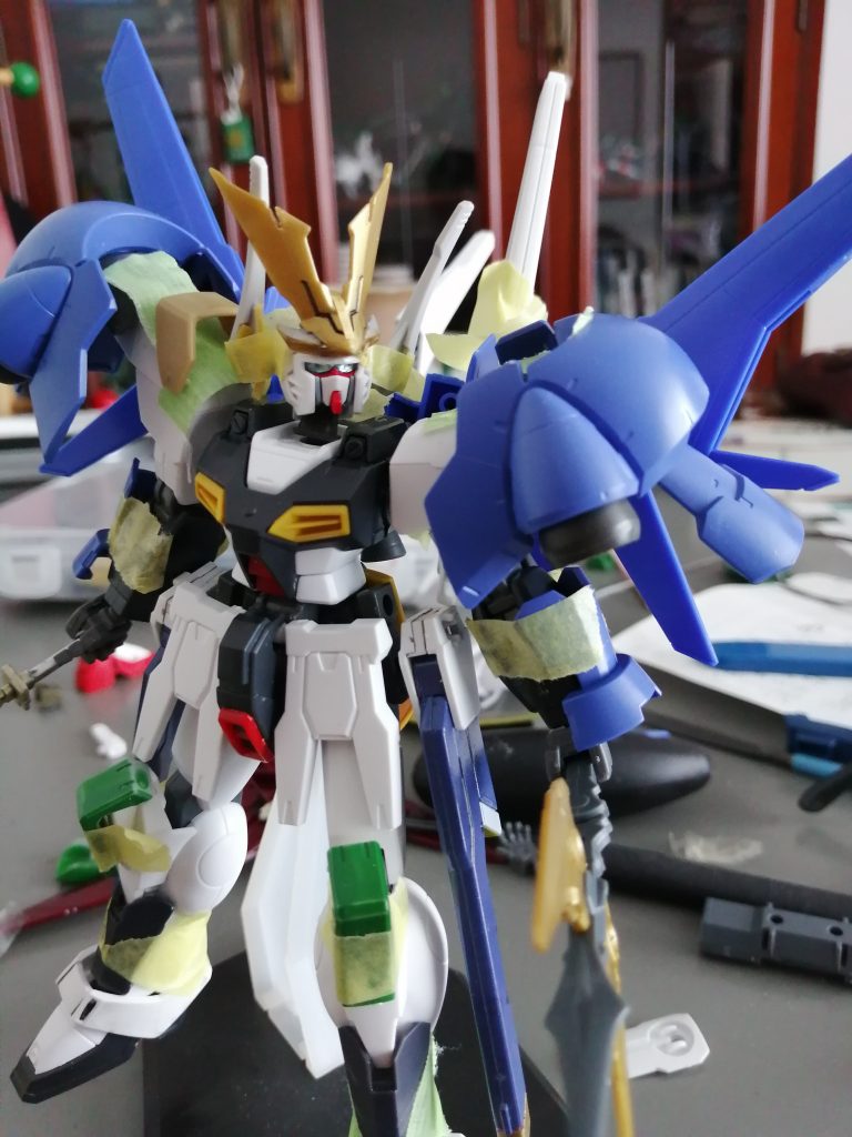 塗装下処理前。サイドアーマーどうしようか…と思索中。