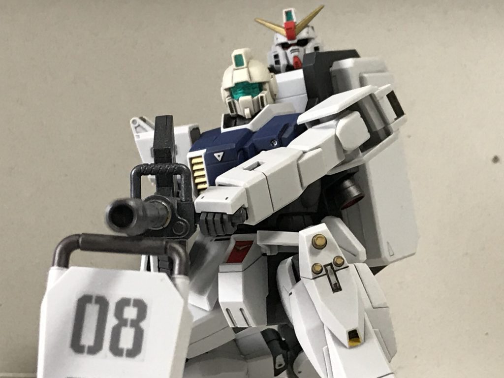 陸ガン→陸ジムと作ったら、カレン機の「ジム頭」もやりますよねぇ(^^)